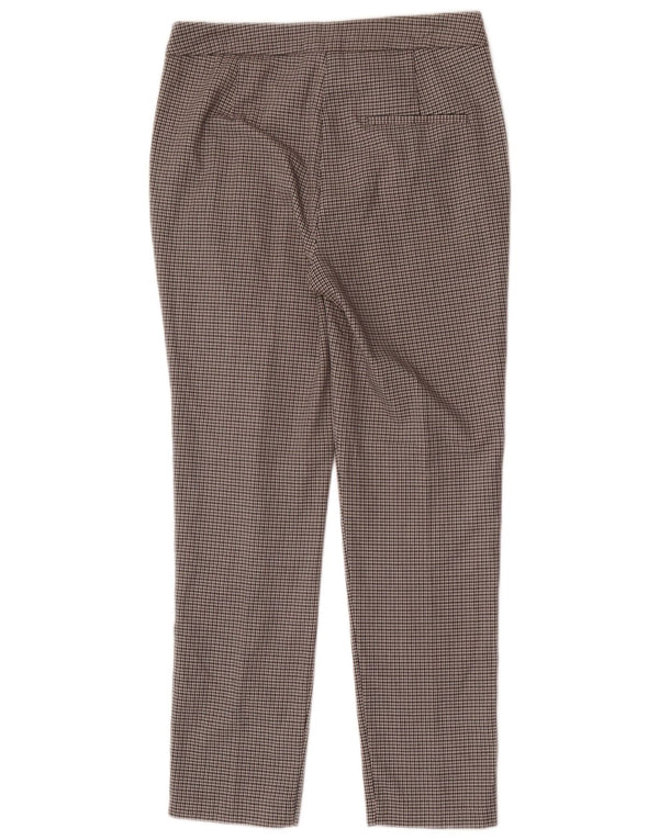 Zara Calça Chino Feminina Slim Médio W28 L27 Cinza Houndstooth Poliéster