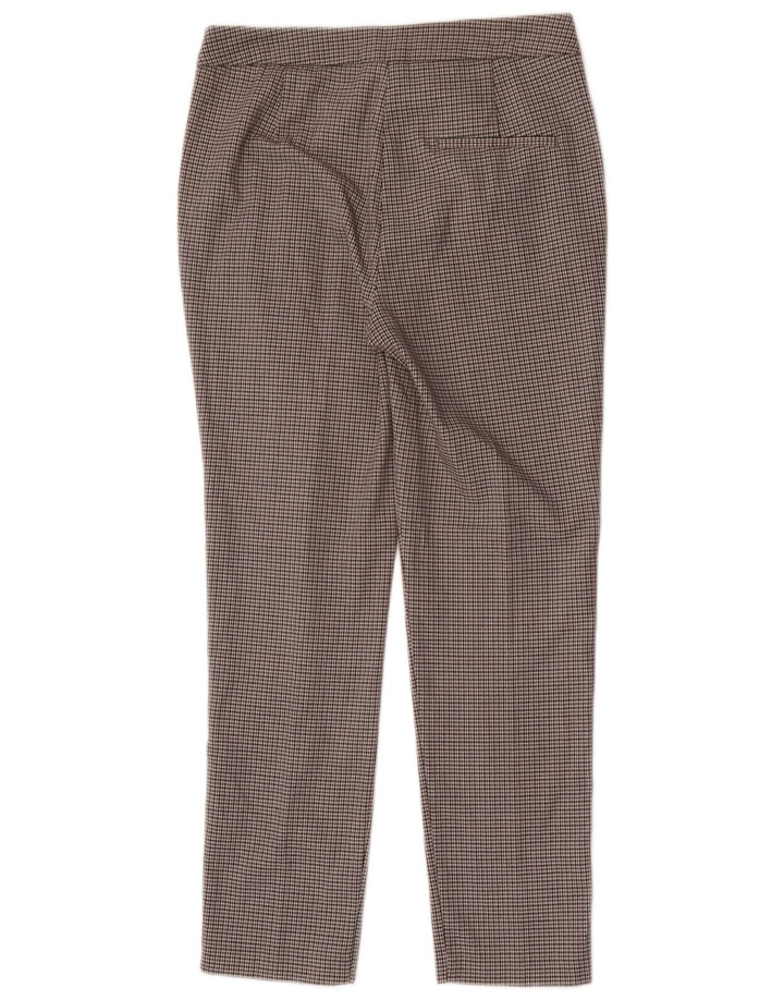 Zara Calça Chino Feminina Slim Médio W28 L27 Cinza Houndstooth Poliéster