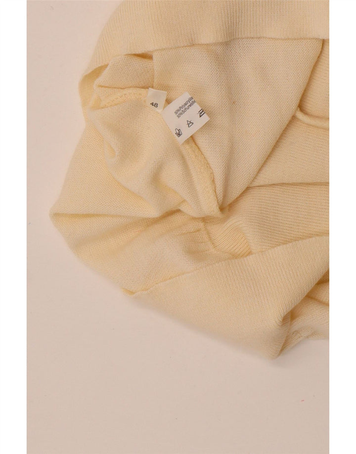 Suéter masculino vintage com gola redonda IT 48 médio esbranquiçado poliacrílico