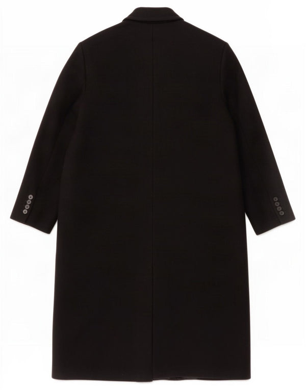 Zara Womens Double Breasted Coat UK 16 Large Black