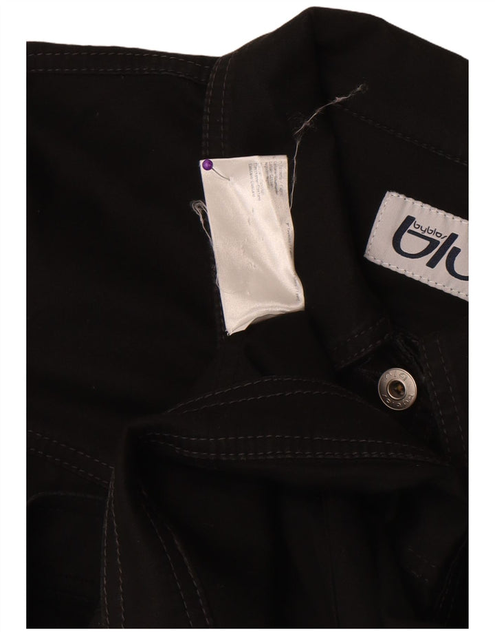 Jaqueta bomber feminina Byblos IT 50 XL algodão preto