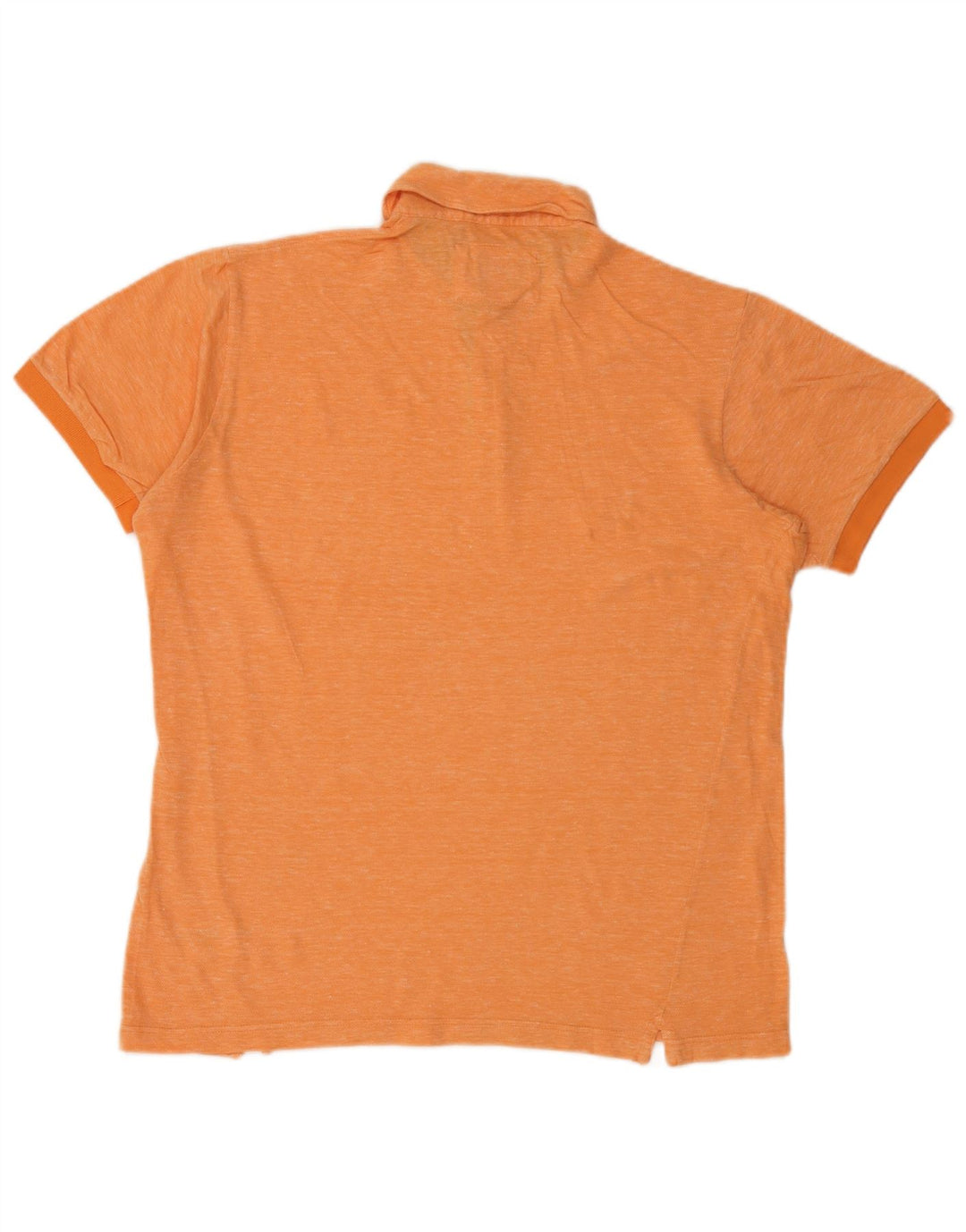 Camisa polo masculina Boggi grande algodão manchado laranja