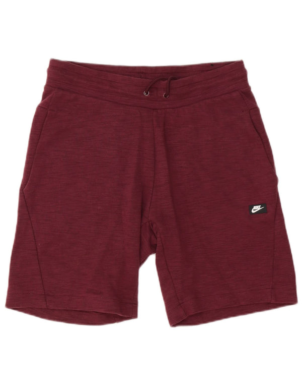 Nike Mens Sport Shorts Médio Borgonha Algodão