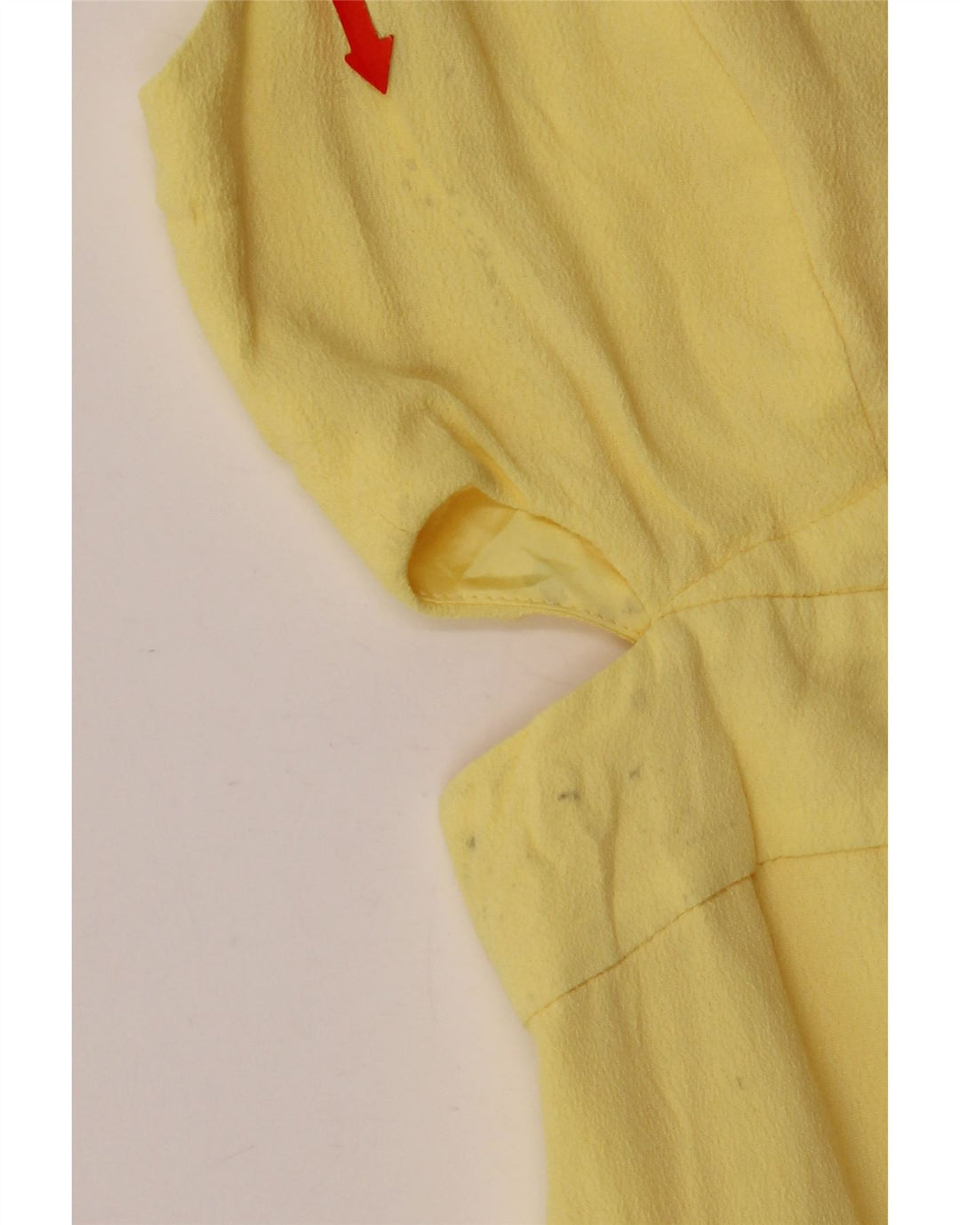 Vestido maxi feminino sem mangas French Connection Reino Unido 12 viscose amarela média