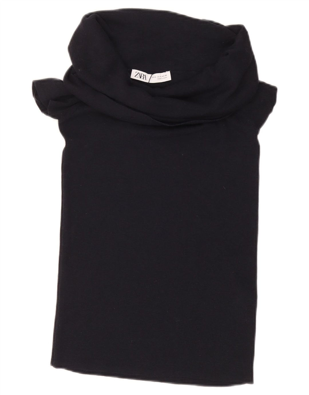 Blusa cropped feminina ZARA UK 12 viscose preta média