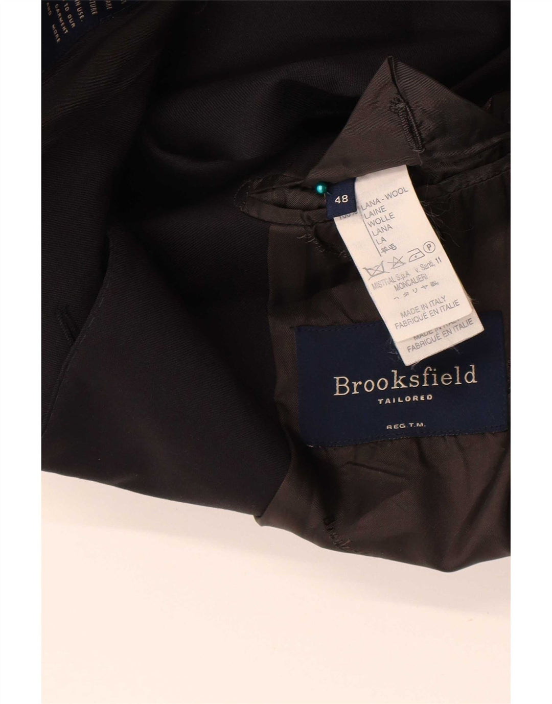 Jaqueta Blazer Masculina Brooksfield com 3 Botões IT 48 Lã Preta Média