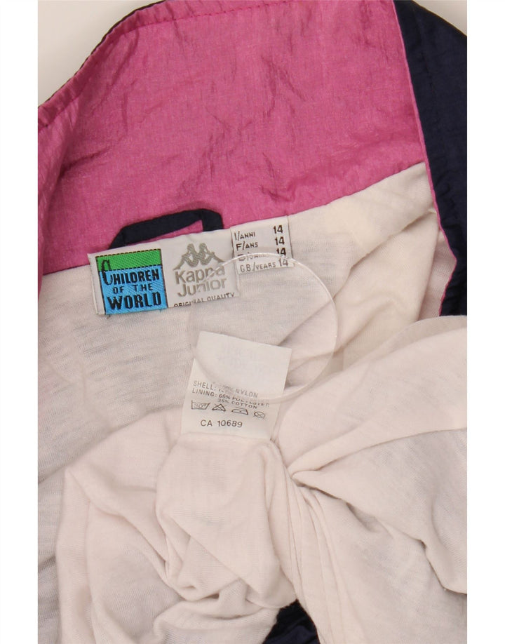 Jaqueta KAPPA Boys Graphic Tracksuit 13-14 anos Azul marinho Colourblock