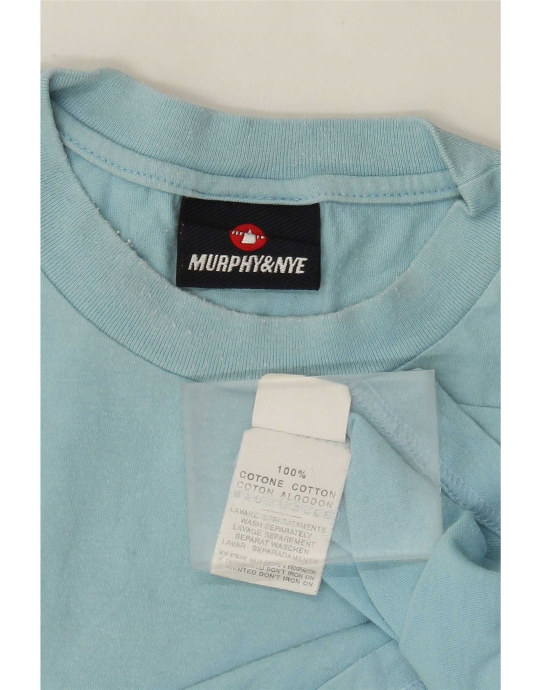 Camiseta gráfica masculina Murphy & Nye Top grande de algodão azul