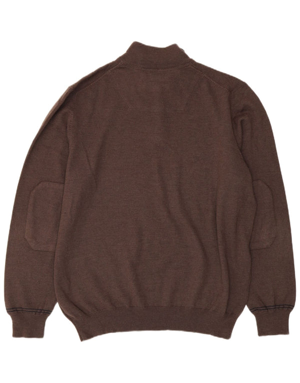 Suéter masculino Timberland Regular Fit com zíper e gola 3XL marrom