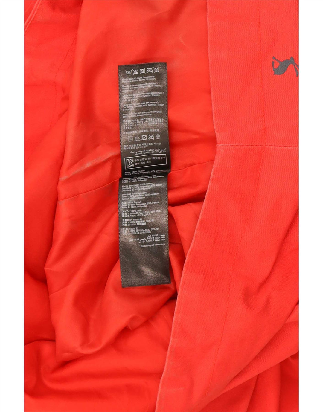 Capa de chuva feminina com capuz Joules UK 12 algodão vermelho médio