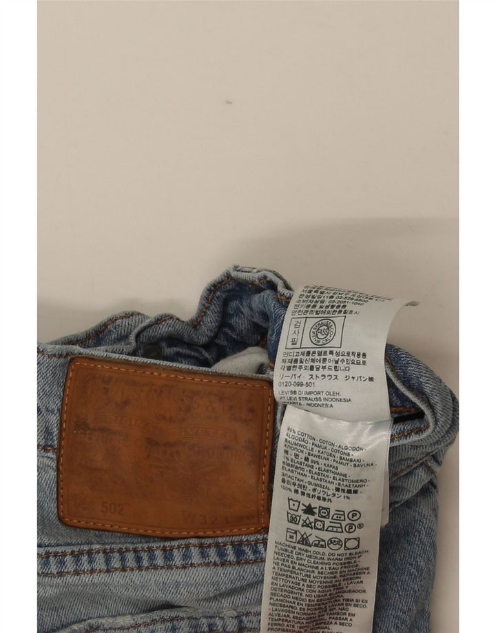Levi's Masculino 502 Straight Jeans W32 L30 Azul Algodão