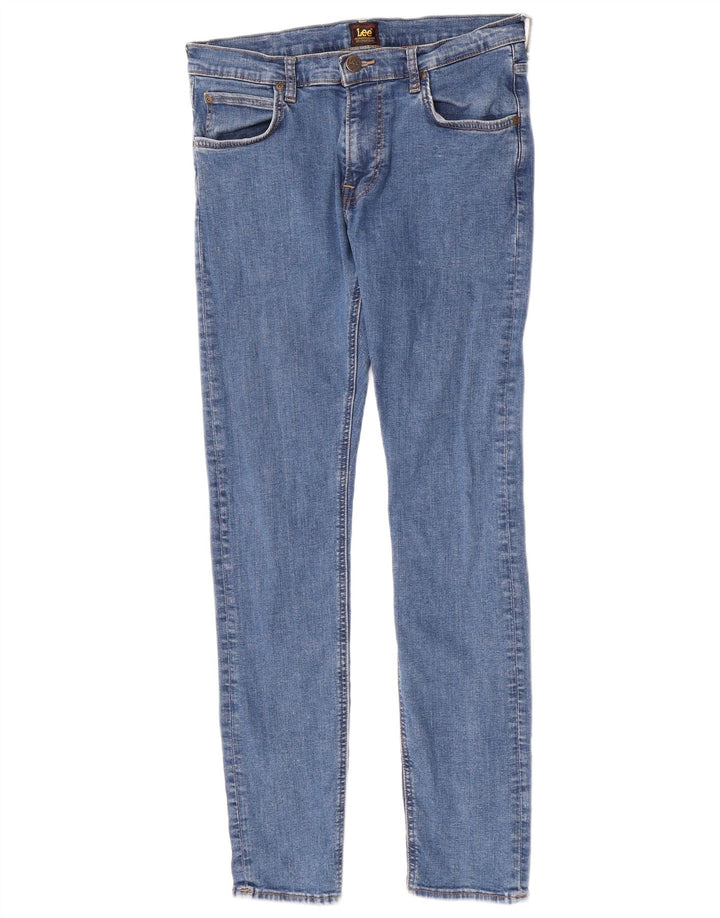 Lee Womens Luke Slim Jeans W31 L32 Azul Algodão