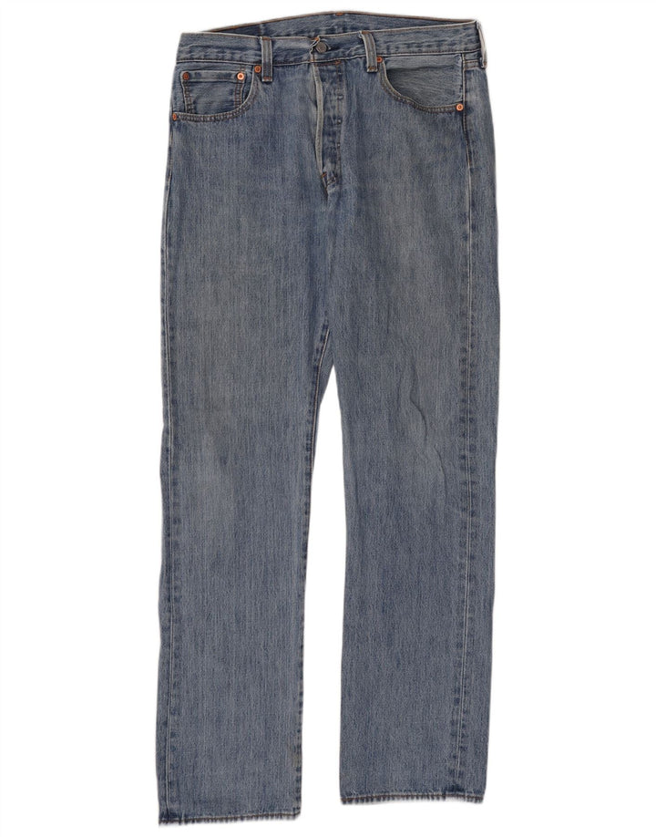 Levi's Masculino 501 Straight Jeans W34 L34 Azul Algodão