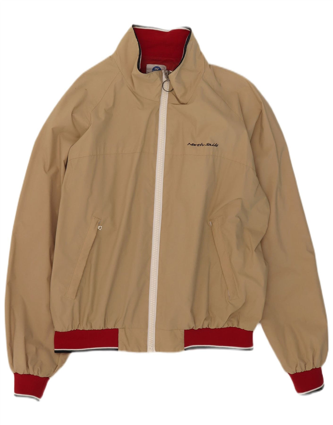 Jaqueta de chuva masculina North Sails UK 42 XL bege Colourblock Nylon