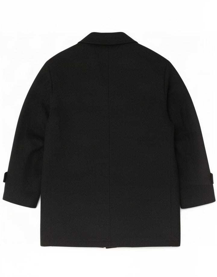Bugatti Mens Overcoat IT 46 Small Black Virgin Wool