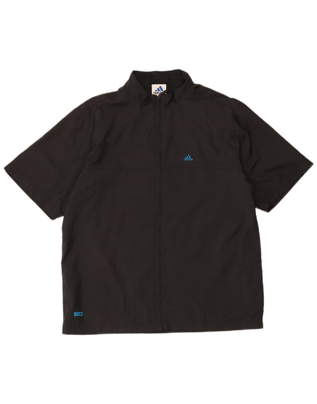 Adidas masculino manga curta agasalho jaqueta pequena poliéster preto