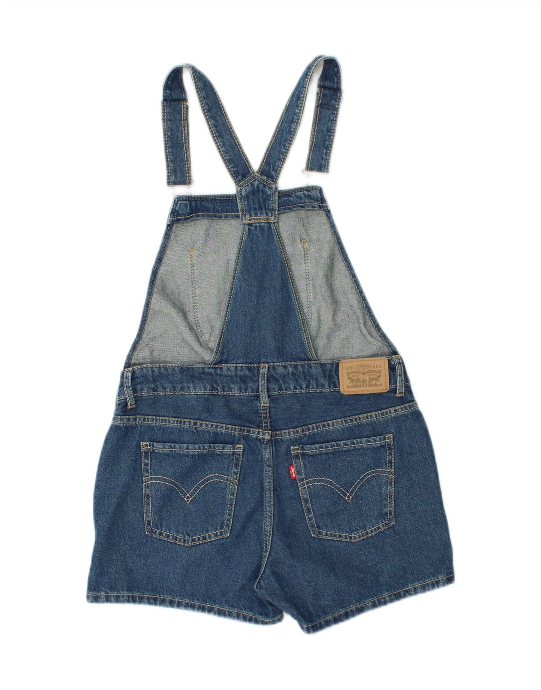 LEVI'S Girls Dungarees Denim Shorts 12-13 Years Large W28  Blue Cotton