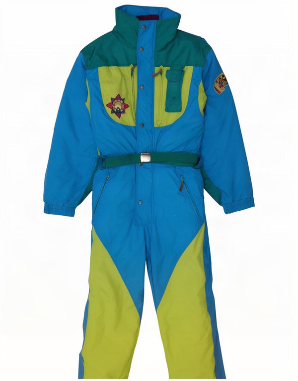 Macacão de esqui masculino vintage IT 48 Medium Blue Colourblock Nylon