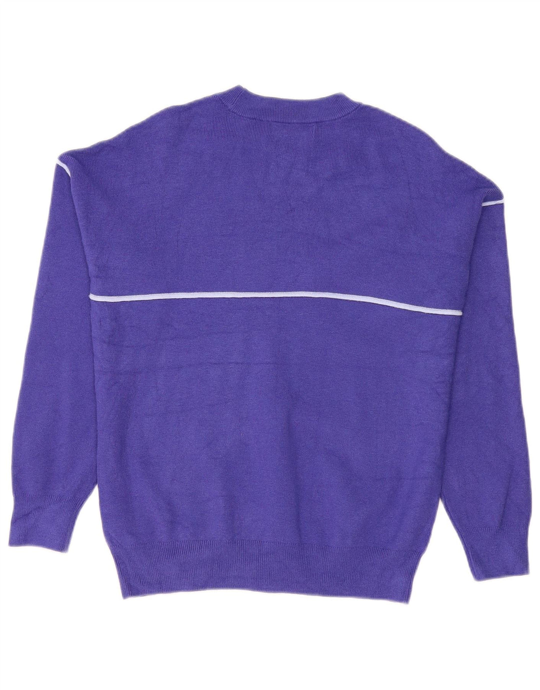 Suéter feminino Marks & Spencer com gola redonda Reino Unido 14 viscose azul médio