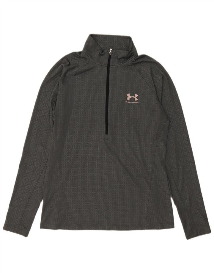 Under Armour masculino Heat Gear pulôver agasalho top grande cinza guingão