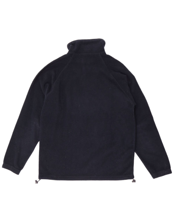 Kappa Mens Zip Neck Fleece Jumper Pequeno Poliéster Azul Marinho