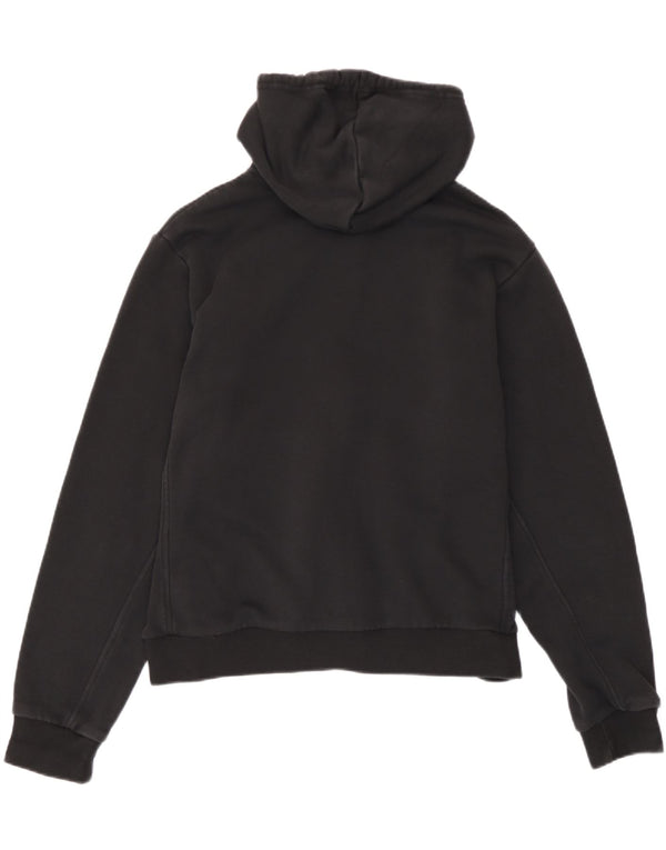 Suéter Adidas feminino com capuz e zíper Reino Unido 16/18 grande algodão preto