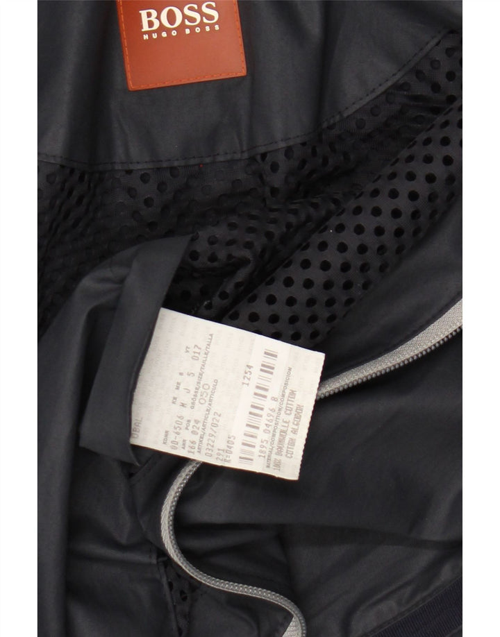 Jaqueta bomber masculina Hugo Boss IT 50 grande algodão azul marinho