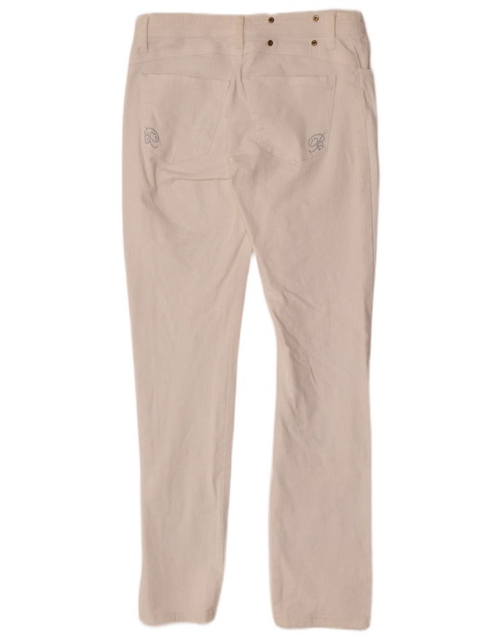 Blumarine Jeans Slim Feminino IT 44 Médio W30 L33 Algodão Branco