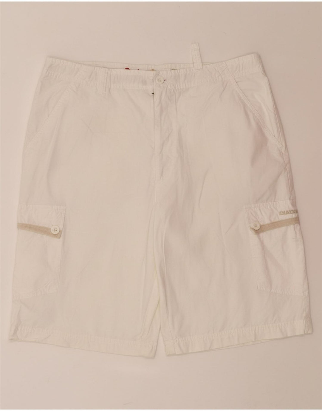 DIADORA Mens Cargo Shorts IT 46 Pequeno W36 Branco