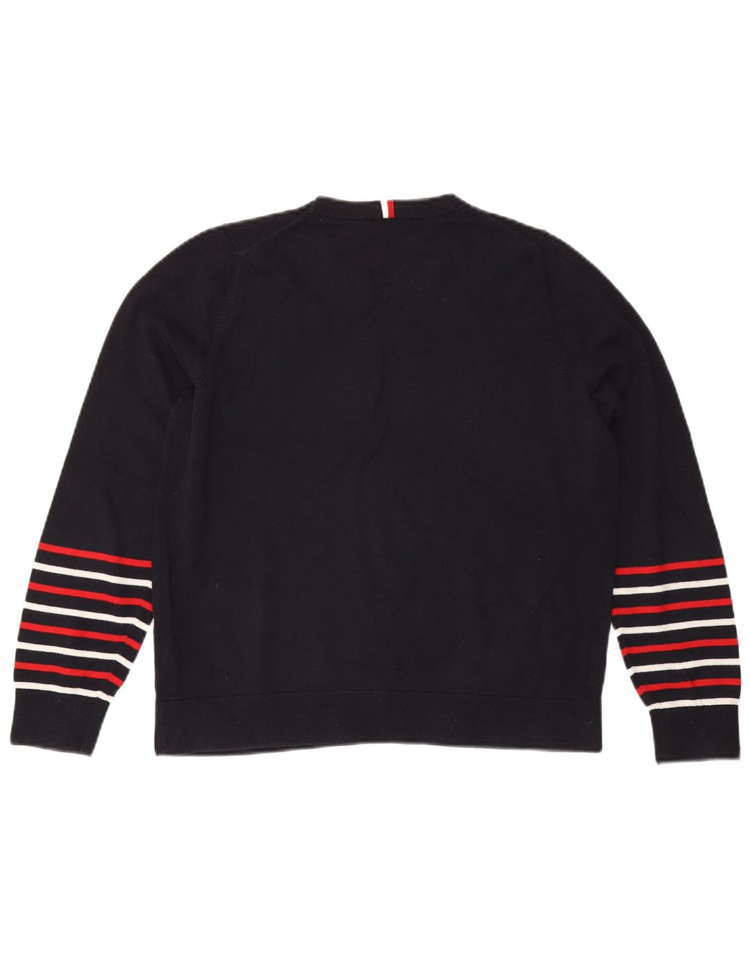 Suéter feminino TOMMY HILFIGER com gola redonda Reino Unido 14 médio azul marinho