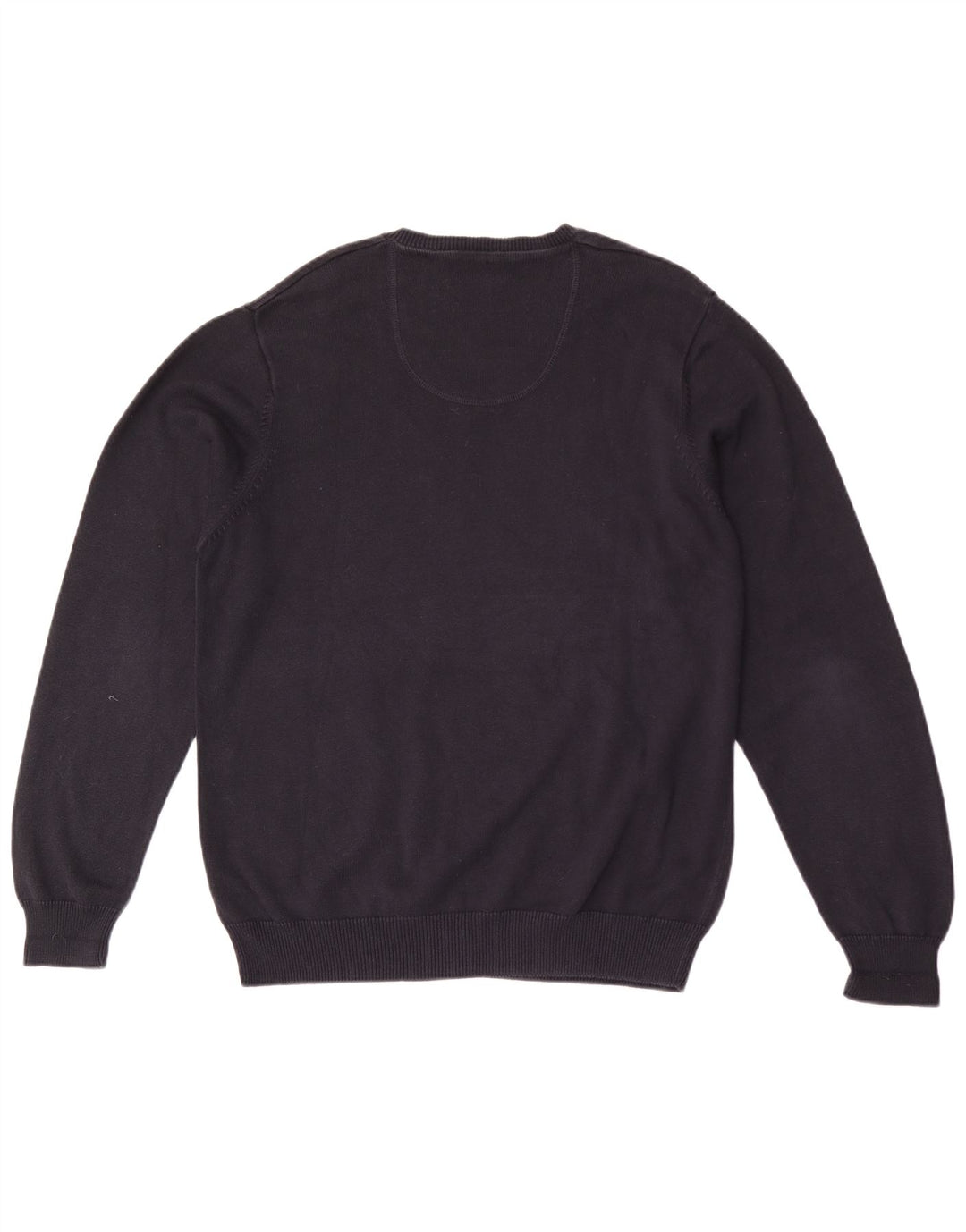 Suéter masculino Marks & Spencer Blue Harbor com decote em V grande azul marinho