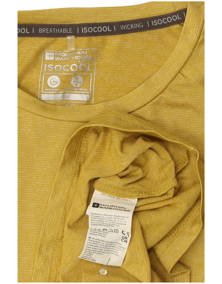 Camiseta masculina IsoCool Mountain Warehouse grande poliéster amarelo