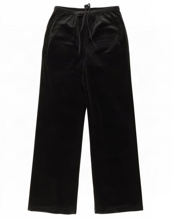 Calça feminina de veludo Marks & Spencer Reino Unido 8 pequena viscose preta