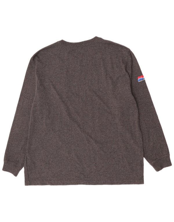Carhartt Mens Loose Fit Gráfico Top Manga Longa XL Cinza Algodão