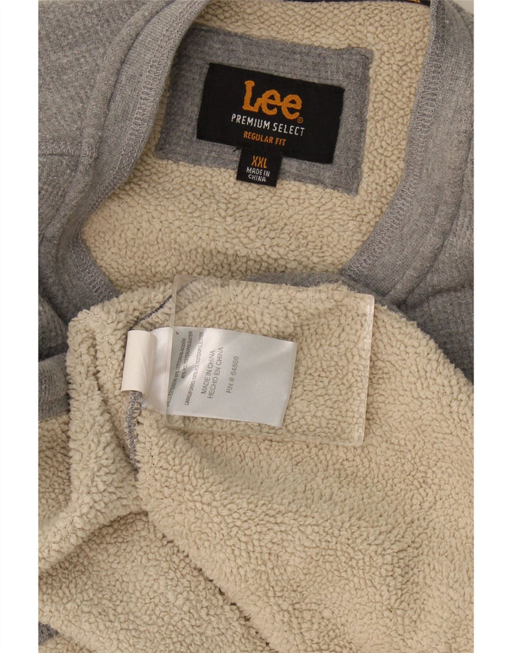 Lee Mens Regular Fit Moletom Jumper 2XL Algodão Cinza