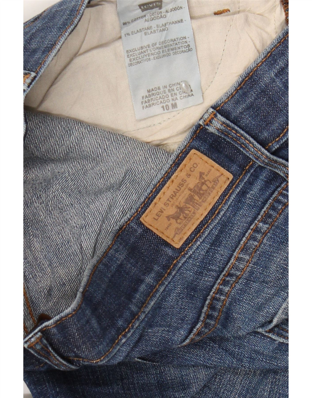 Calça jeans feminina Levi's 525 Bootcut US 10 grande W30 L28 azul algodão