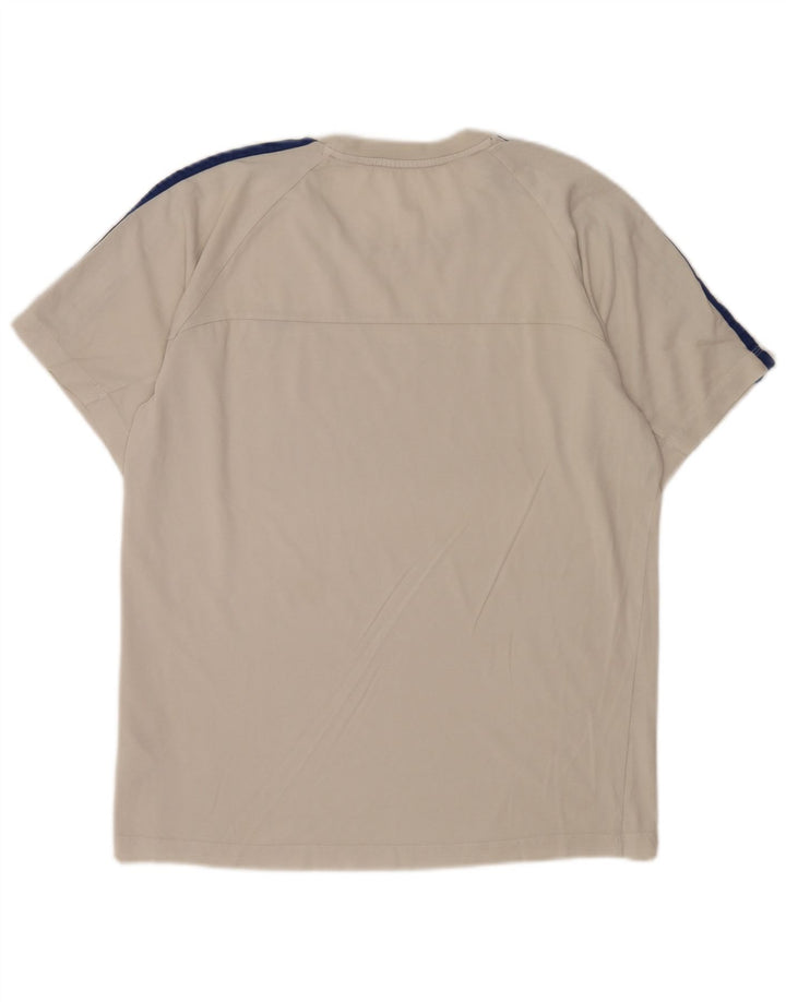 Adidas Mens Camiseta Top Grande Off White Algodão