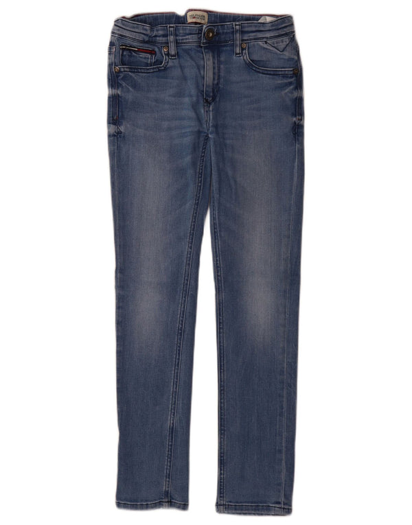 Tommy Hilfiger Meninos Jeans Skinny 9-10 Anos W24 L27 Azul Algodão