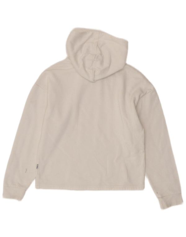 Suéter com capuz feminino Puma Graphic Crop 13-14 anos branco colorblock
