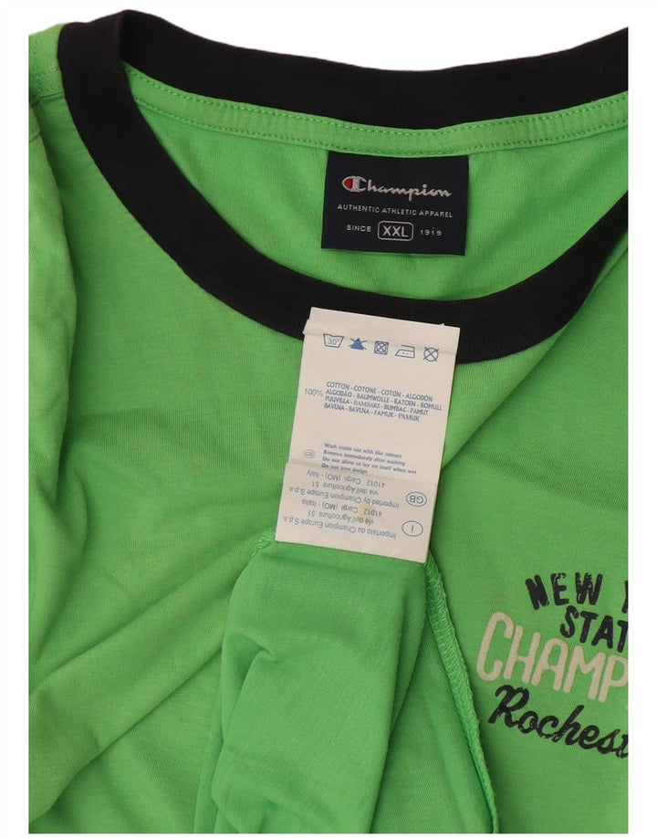 Camiseta masculina Champion Top 2XL Algodão Verde