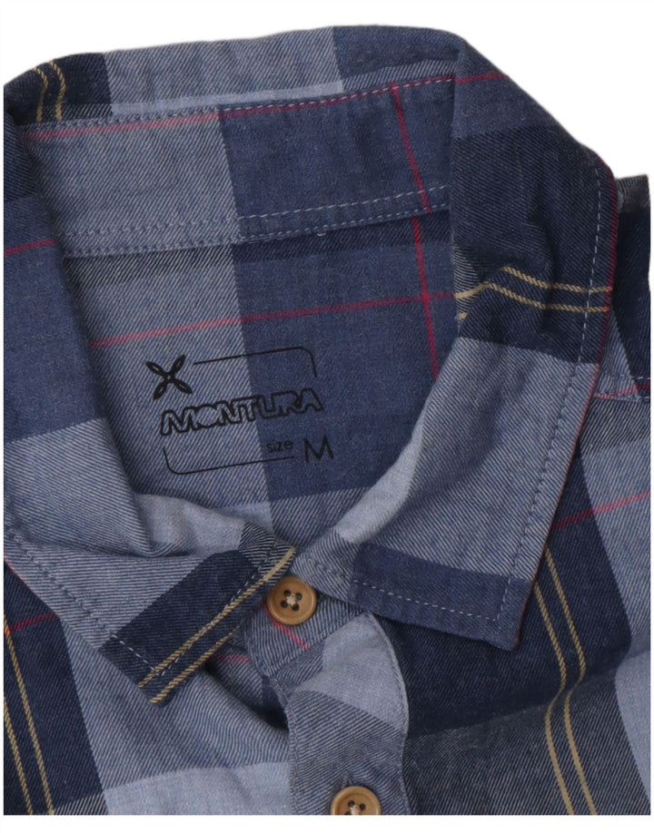 Camisa masculina de flanela MONTURA xadrez azul marinho médio