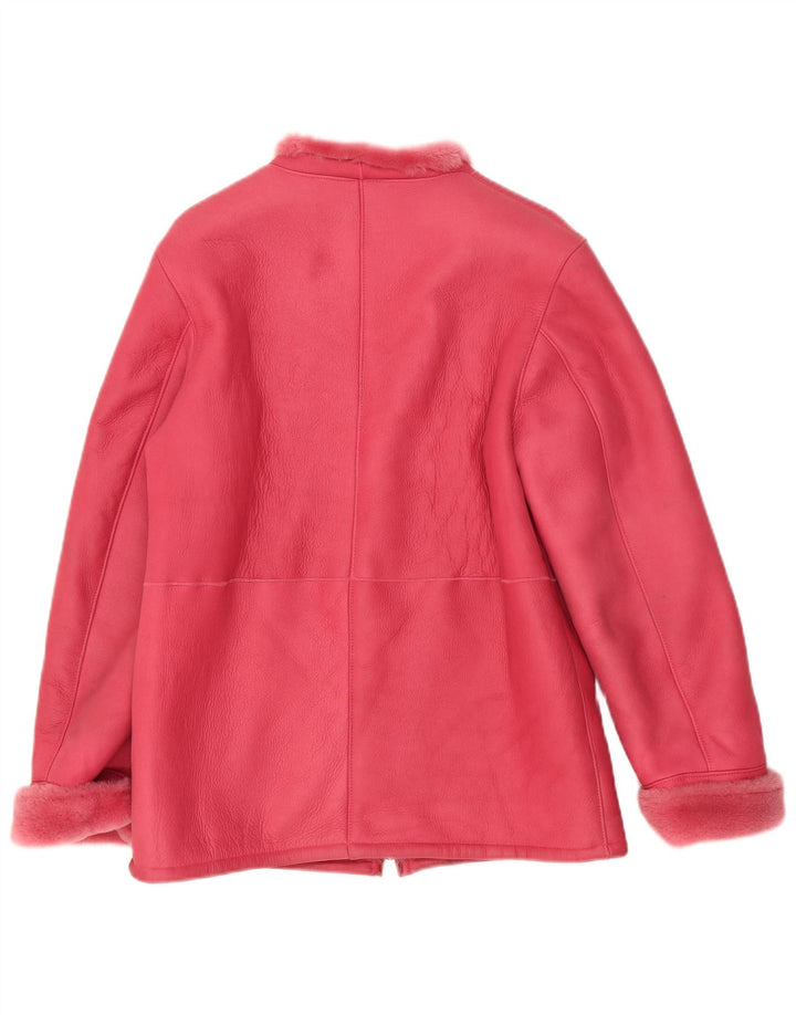 Jaqueta feminina de corte solto Jake's EU 36 couro rosa pequeno