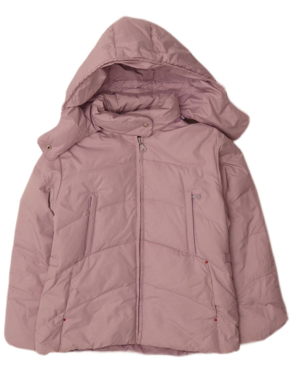 Jaqueta acolchoada com capuz para meninas Diadora 9-10 anos grande roxo