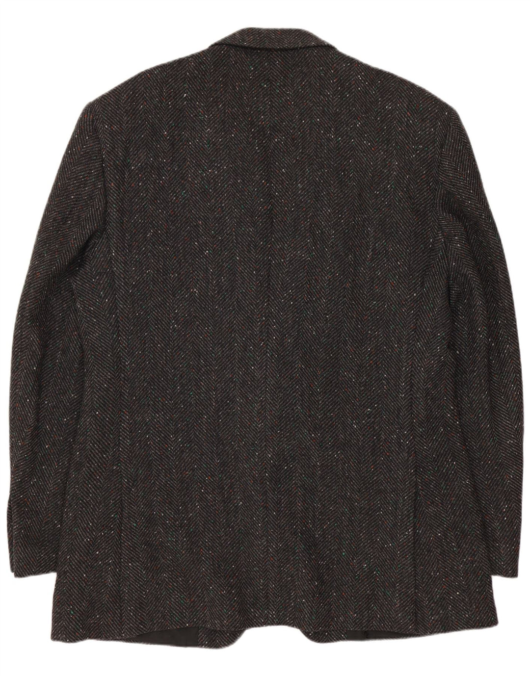 Jaqueta Blazer Cacharel Masculina com 2 Botões IT 52 XL Lã Espinha de Peixe Cinza
