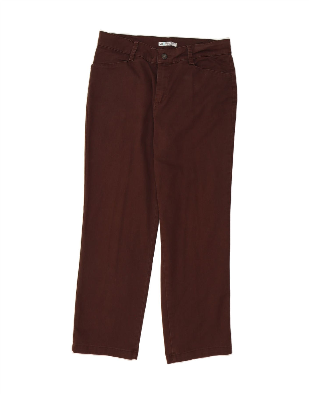 LEE Womens Relaxed Fit Casual Trousers W30 L29 Brown Cotton Vintage Lee and Second-Hand Lee from Messina Hembry 