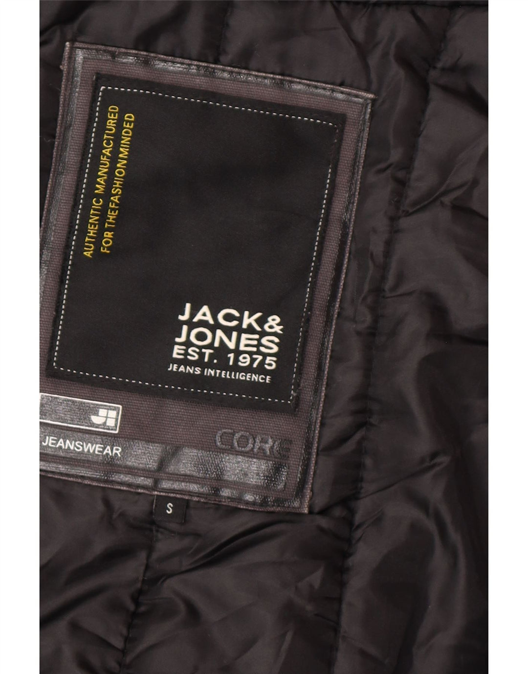 Jaqueta bomber masculina com capuz Jack & Jones Reino Unido 36 pequena poliamida preta