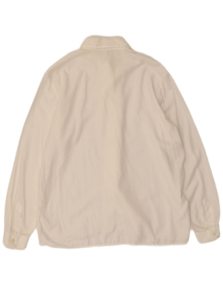 EMMANUEL SCHVILI Womens Shirt IT 44 Medium White