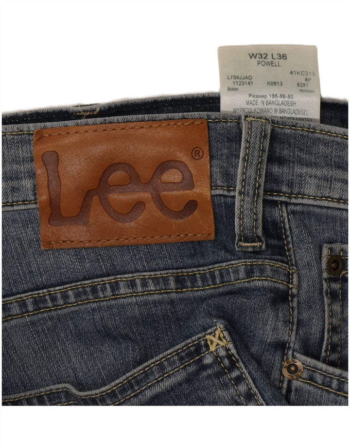 LEE Masculino Powell Slim Jeans W32 L31 Azul Algodão