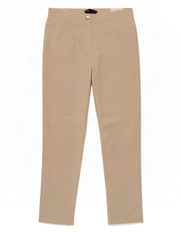 Calça legging feminina Zara cintura alta grande W30 L27 poliéster branco