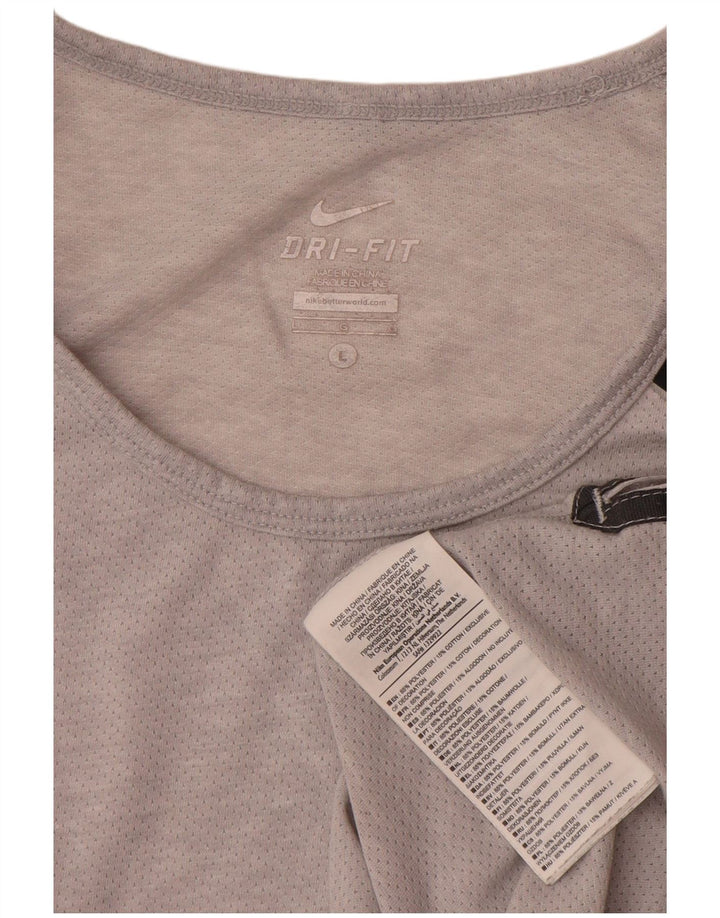 Colete Nike Masculino Dri Fit Top Grande Cinza Colourblock Poliéster